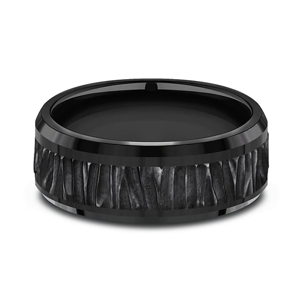 Black Titanium Comfort-fit Design Wedding Band
