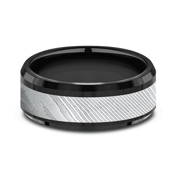 Black Titanium Comfort-fit Design Wedding Band