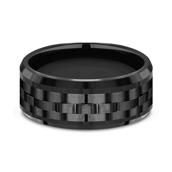 Black Titanium Comfort-fit Design Wedding Band