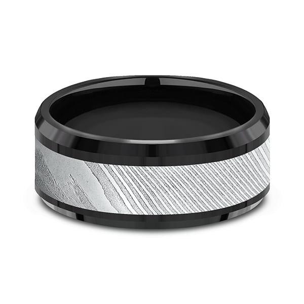 Black Titanium Comfort-fit Design Wedding Band