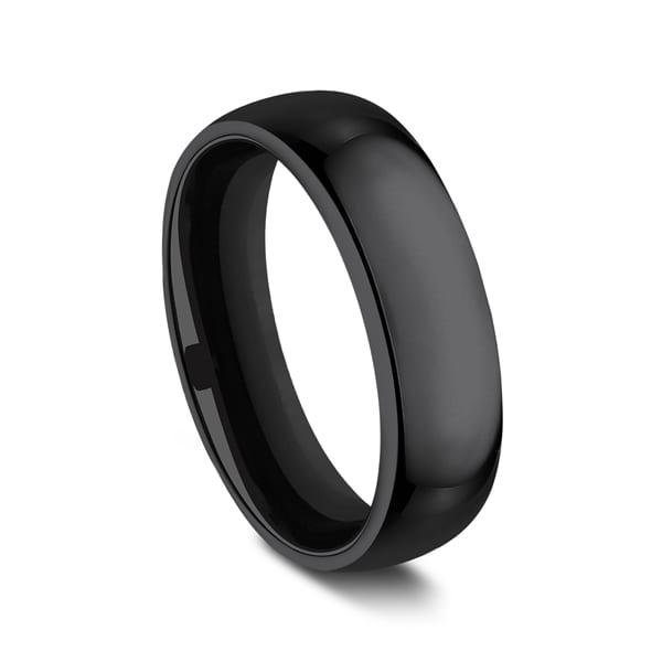 Black Titanium Comfort-Fit Design Wedding Band