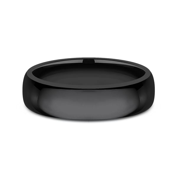 Black Titanium Comfort-Fit Design Wedding Band