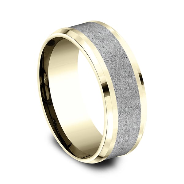 Ammara Stone Comfort-fit Design Wedding Band