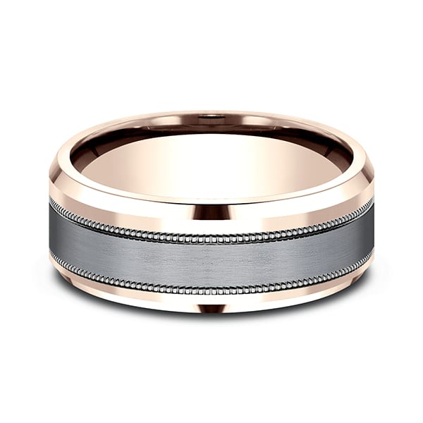 Ammara Stone Comfort-fit Design Wedding Band