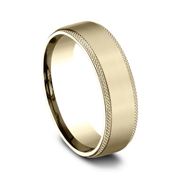 Ammara Stone Comfort-fit Design Wedding Band