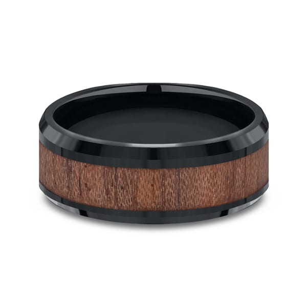 Black Cobalt Comfort-Fit Design Wedding Band