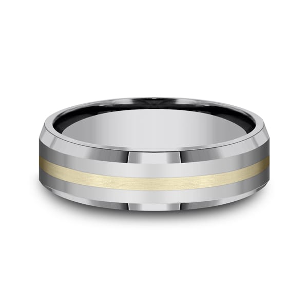 Tungsten Comfort-Fit Design Wedding Band