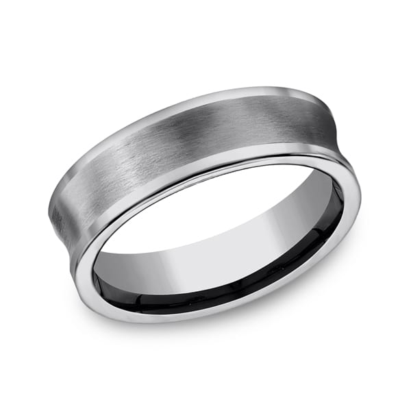 Tungsten Comfort-Fit Design Wedding Band