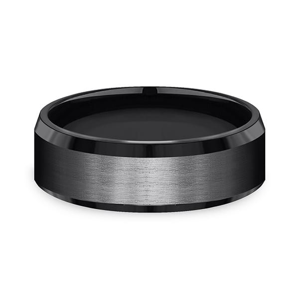 Black Titanium Comfort-fit Design Wedding Band