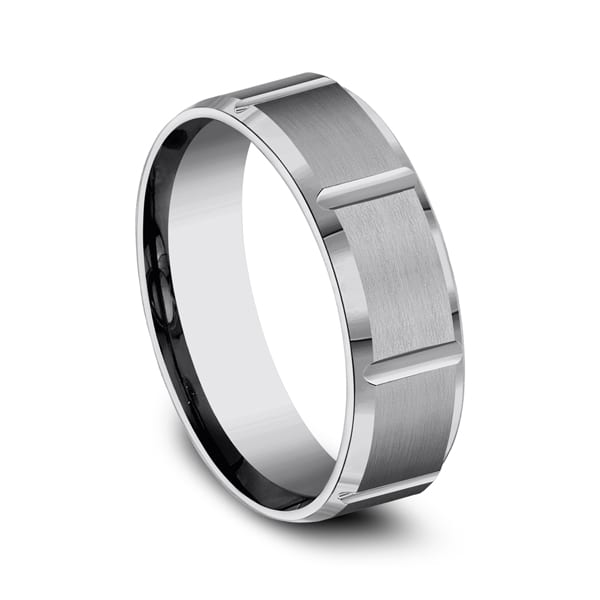 Tungsten Comfort-Fit Design Wedding Band