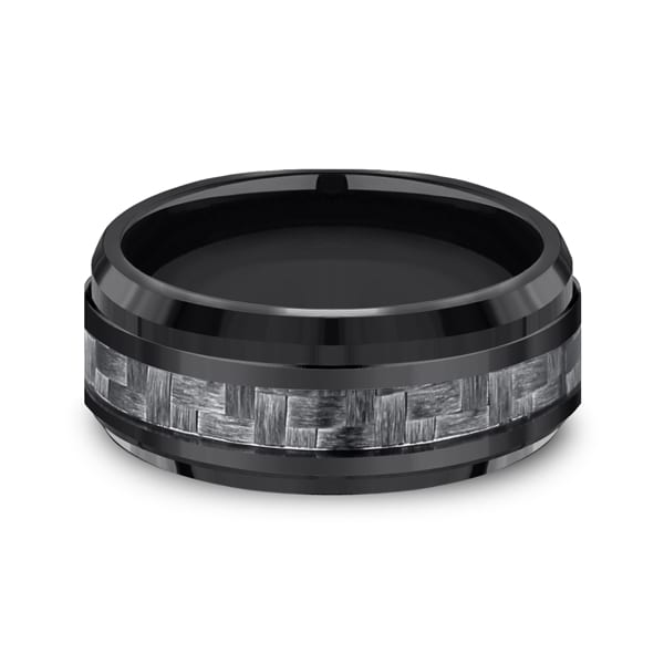 Black Titanium Comfort-Fit Design Wedding Band