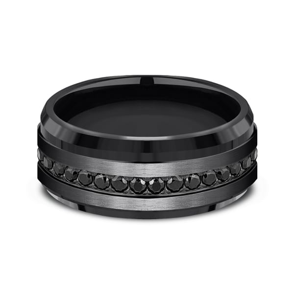 Black Titanium Comfort-Fit Design Wedding Band