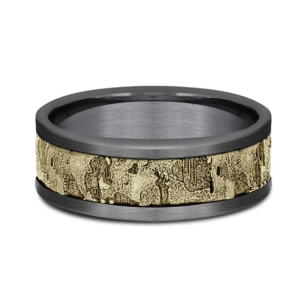 Ammara Stone Comfort-fit Design Wedding Band