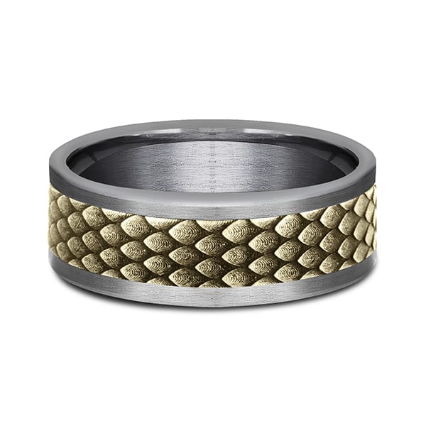 Ammara Stone Comfort-fit Design Wedding Band