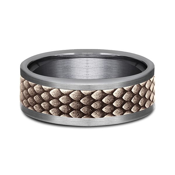 Ammara Stone Comfort-fit Design Wedding Band