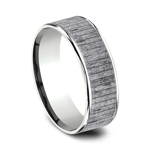 Ammara Stone Comfort-fit Design Wedding Band