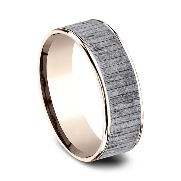 Ammara Stone Comfort-fit Design Wedding Band