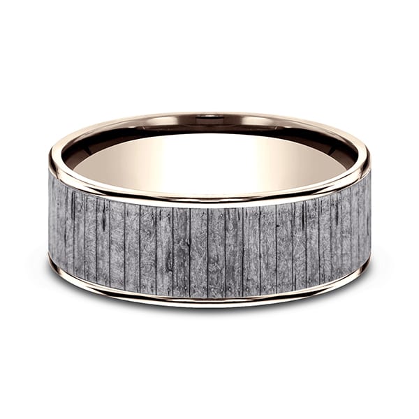 Ammara Stone Comfort-fit Design Wedding Band