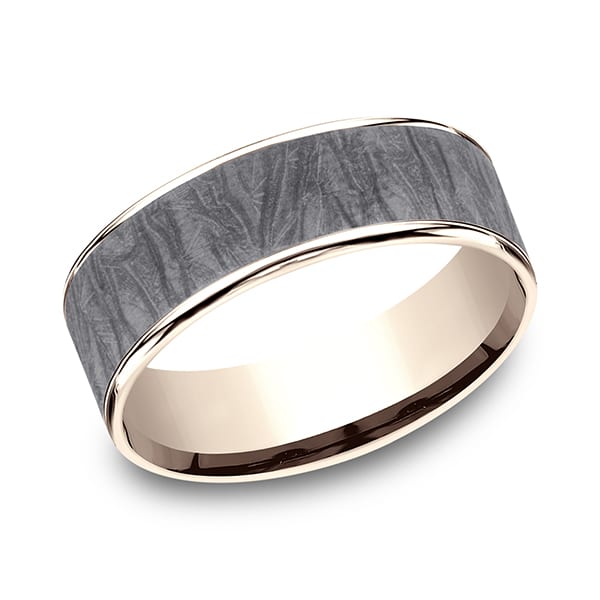 Ammara Stone Comfort-fit Design Wedding Band