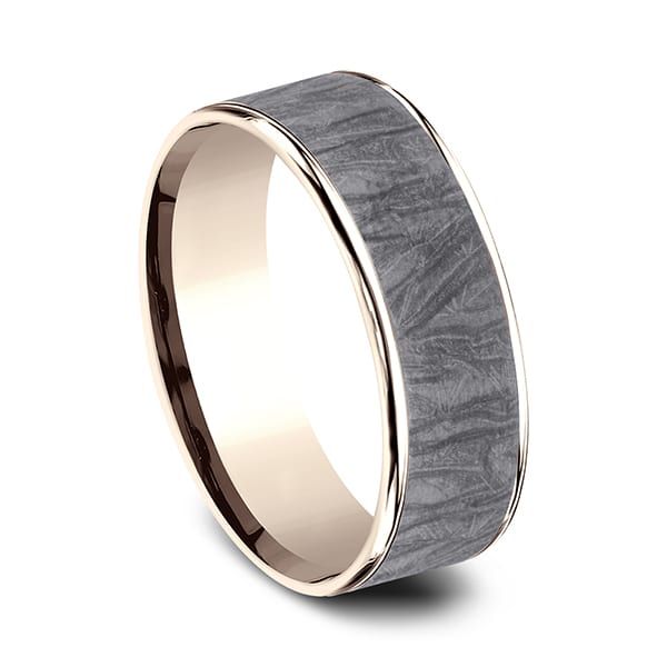 Ammara Stone Comfort-fit Design Wedding Band