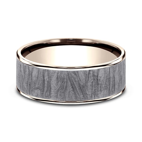 Ammara Stone Comfort-fit Design Wedding Band