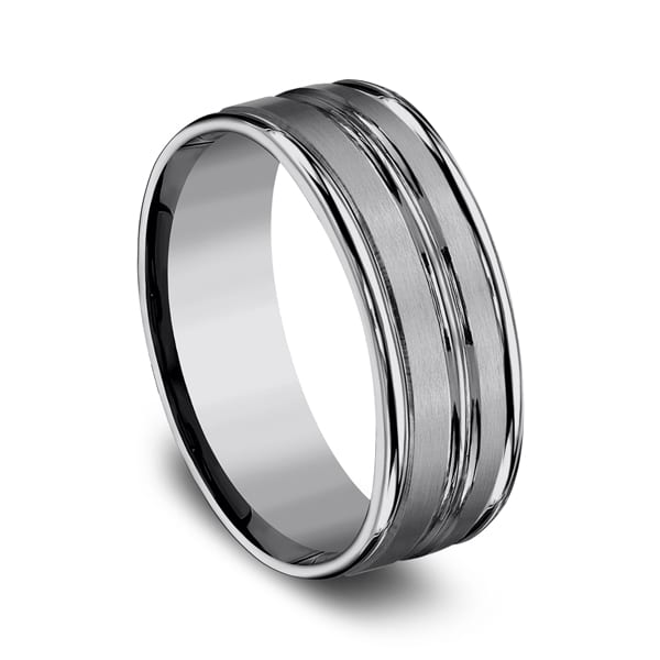 Tungsten Comfort-Fit Design Wedding Band