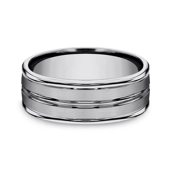 Tungsten Comfort-Fit Design Wedding Band