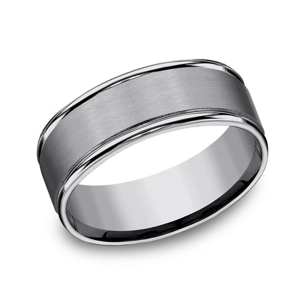 Tungsten Comfort-Fit Design Wedding Band