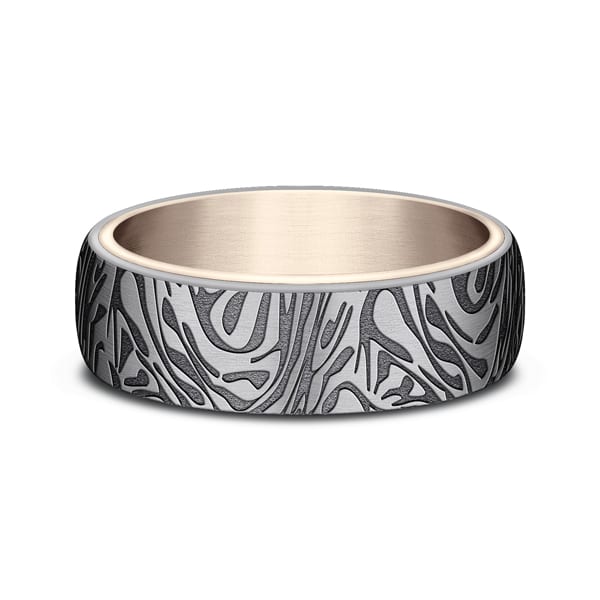 Ammara Stone Comfort-fit Design Wedding Ring