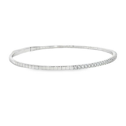14Kwg Diamond Flex Bracelet Containng 30Rd = 0.29Ct 4Mm