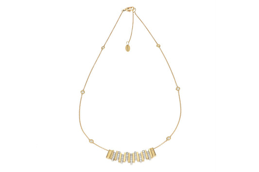 18K Yellow Gold Diamond Pendant Necklace 0.68Ctw