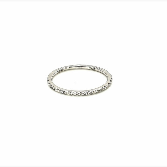 platinum diamond stackable band 0.12ct