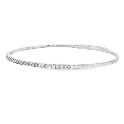 14Kwg Diamond Flex Bracelet Containng 30Rd = 0.29Ct 4Mm