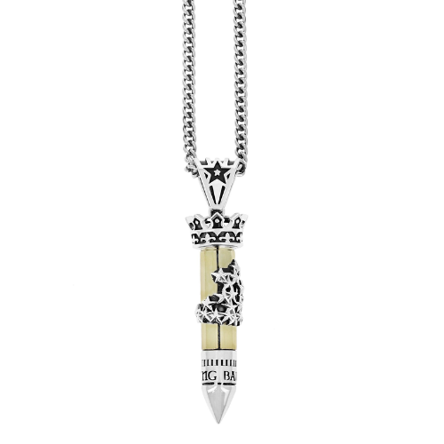 38 Special Bullet W/ Stars Pendant 24"
