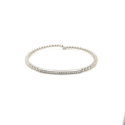 18k white gold diamond bar cuff