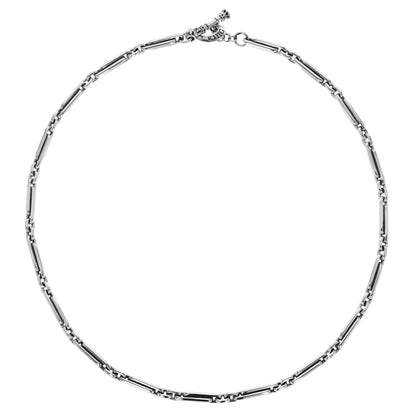 LARGE PAPERCLIP NECKLACE WITH T-BAR AND TOGGLE