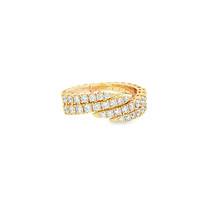 14K Yellow Gold Flex Bypass Ring 0.90Ctw
