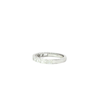 18K White Gold East To West Radiant Cut Diamond Band