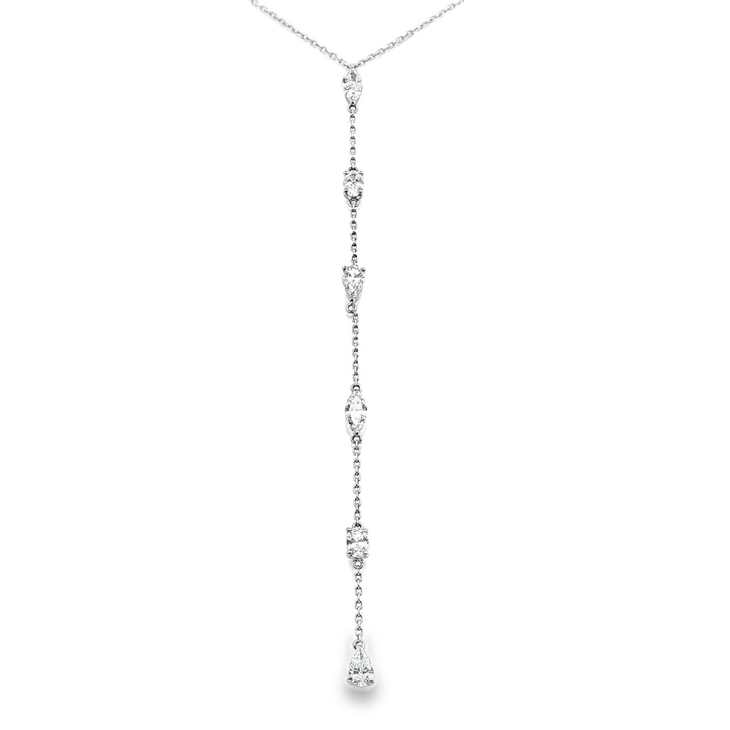 Fancy shape diamond drop necklace 1.02ct