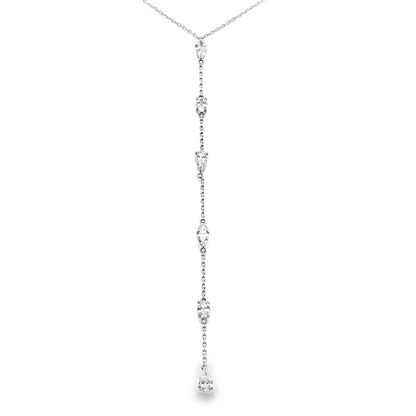 Fancy shape diamond drop necklace 1.02ct