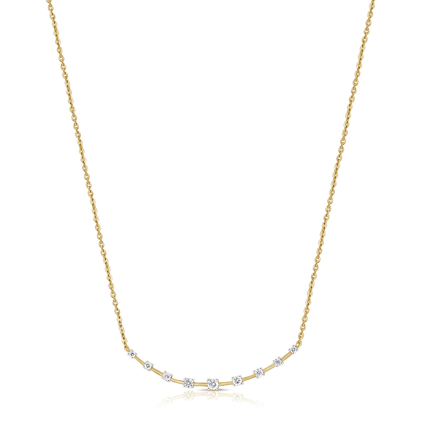 14K Yellow Gold Diamond Fashion Necklace 0.29CT