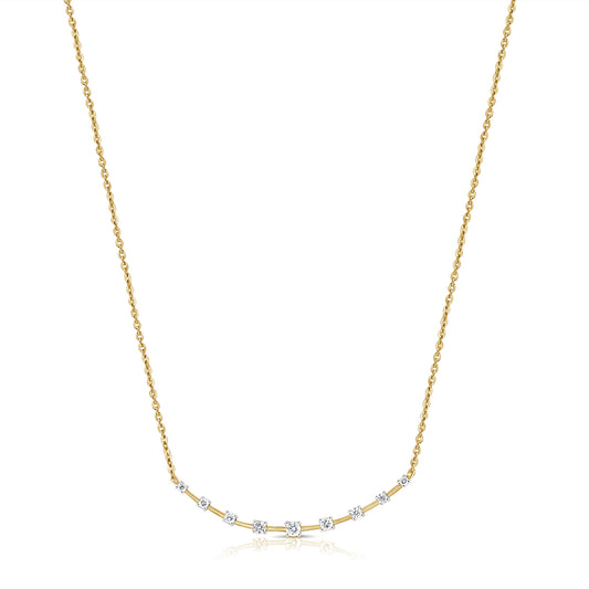 14K Yellow Gold Diamond Fashion Necklace 0.29CT