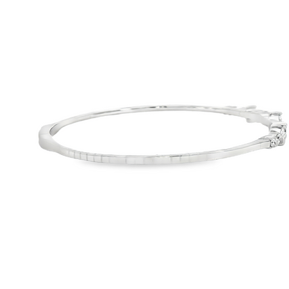 14Kwg Diamond Flex  Station Bracelet Containng Fancy Shapes 11Rd = 0.80Ct
