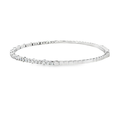 14K White Gold Diamond Flex Bangle Bracelet 0.51Ct (41)