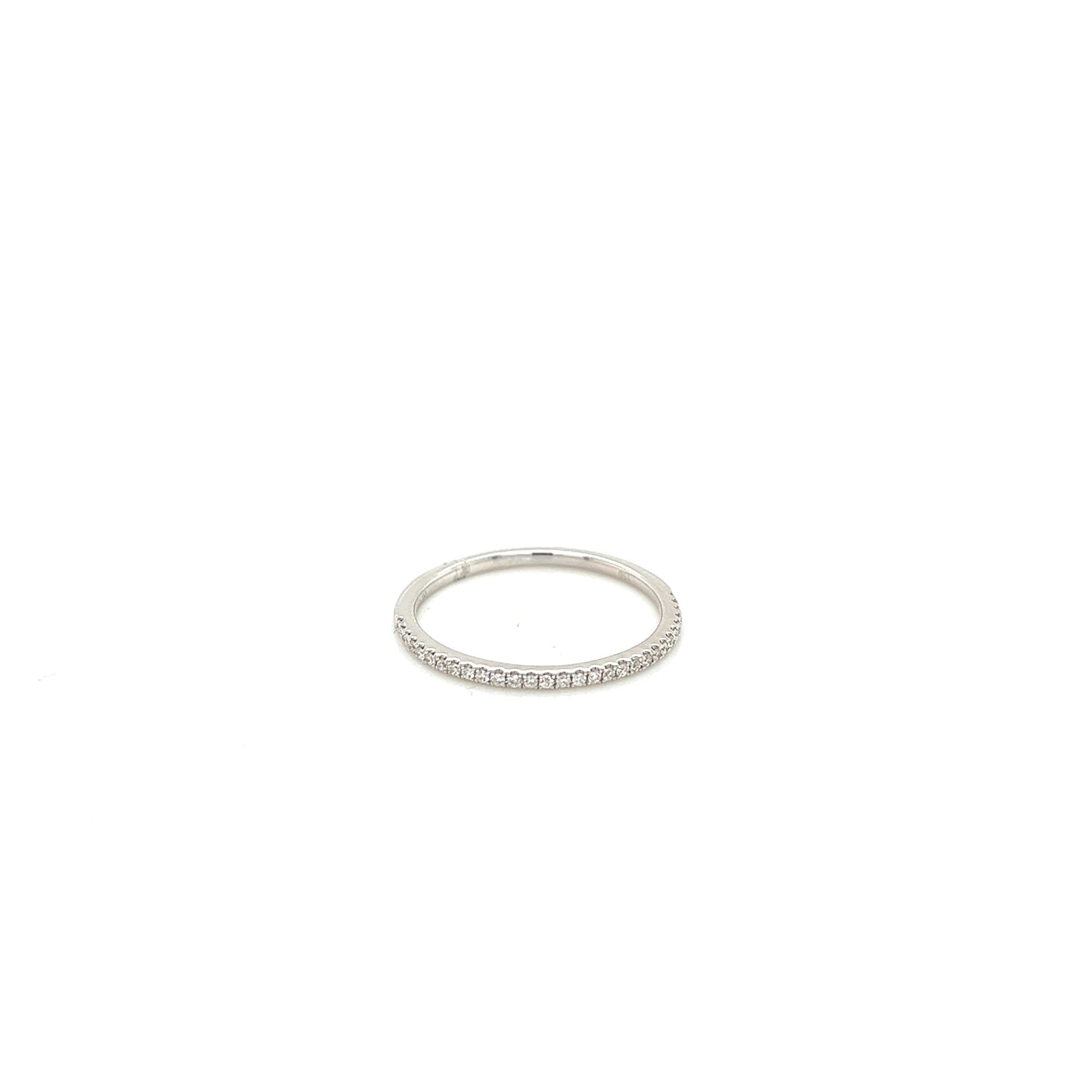 18k white gold petite diamond band 0.11ct