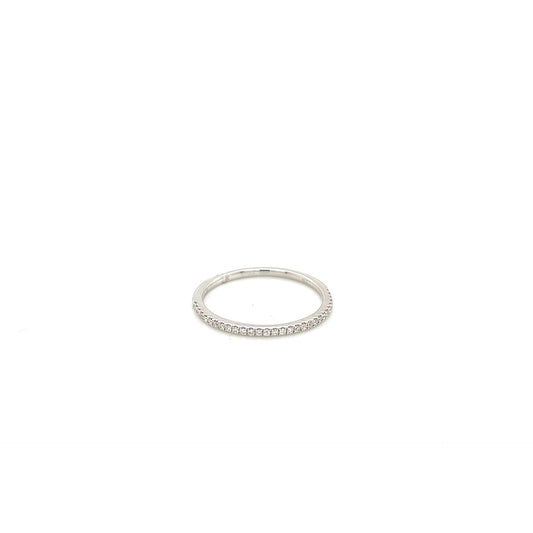 18k white gold petite diamond band 0.11ct