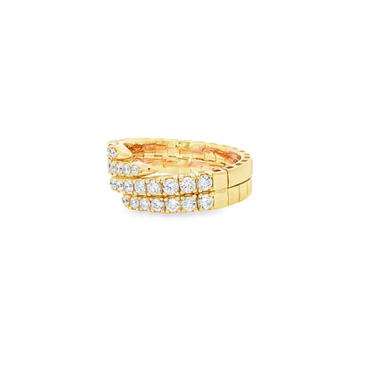 14K Yellow Gold Flex Bypass Ring 0.90Ctw