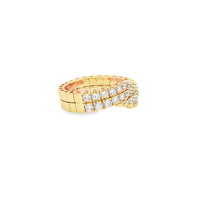 14K Yellow Gold Flex Bypass Ring 0.90Ctw