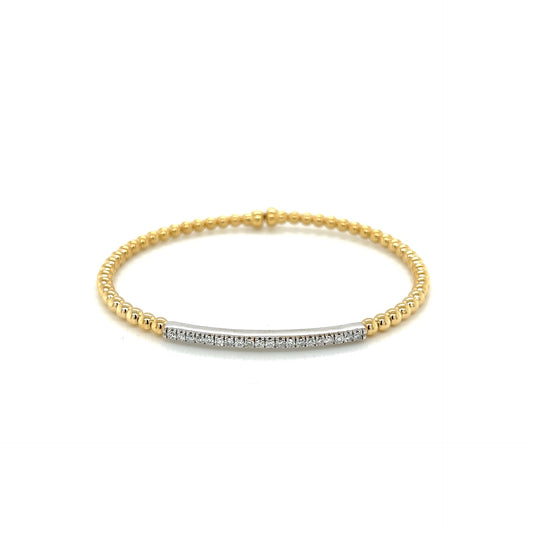 18k yellow gold diamond bar bracelet