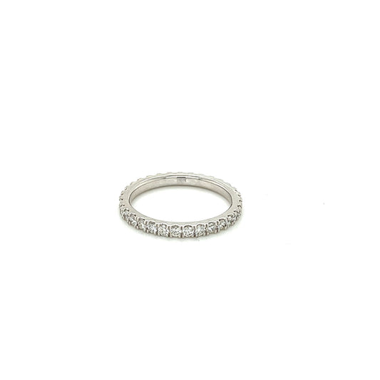 14k white gold diamond eternity band 0.72ct
